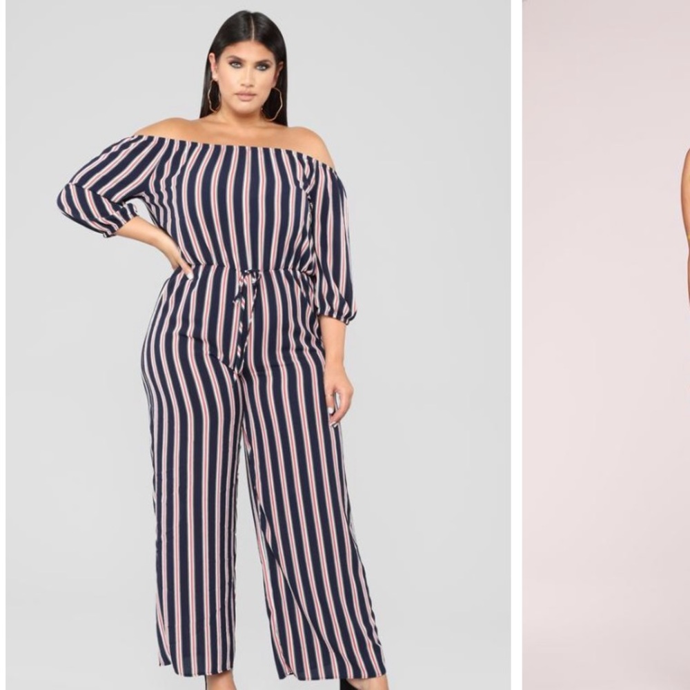 Striped fashion nova jumpsuit